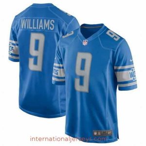 Premium Detroit Lions 9 Jameson Williams 2022 Blue Stitched Game Jersey