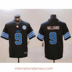 Premium Detroit Lions 9 Jameson Williams Black 2024 F.U.S.E  2nd Alternate With Patch Vapor Limited Stitched Jersey