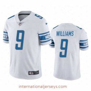 Outstanding Detroit Lions 9 Jameson Williams White Vapor Untouchable Limited Stitched Jersey