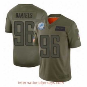 Exceptional Detroit Lions 96 Mike Daniels Limited Camo 2019 Salute to Service Football Jerse