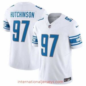 Superb Detroit Lions 97 Aidan Hutchinson White 2023 F.U.S.E  Vapor Untouchable Limited Stitched Jersey