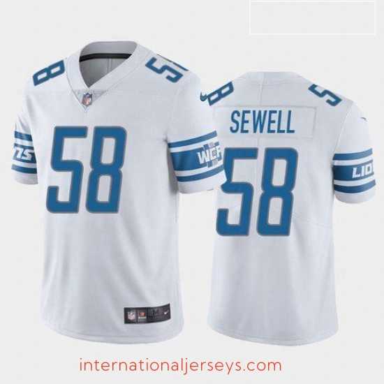 Deluxe Detroit Lions Penei Sewell Blue White 2021 Draft Jersey