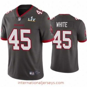 Outstanding Devin White Buccaneers Pewter Super Bowl Lv Vapor Limited Jersey