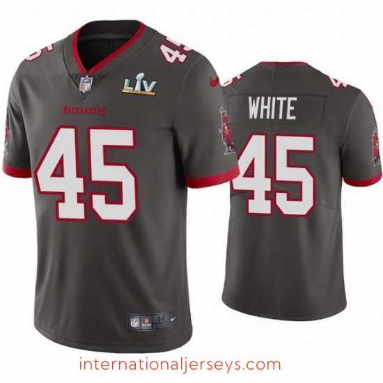 Outstanding Devin White Buccaneers Pewter Super Bowl Lv Vapor Limited Jersey