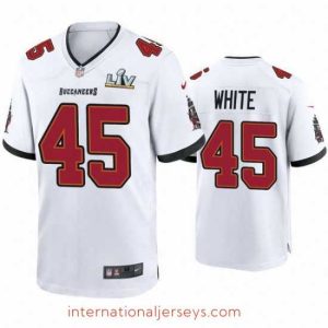 Outstanding Devin White Buccaneers White Super Bowl Lv Game Jersey