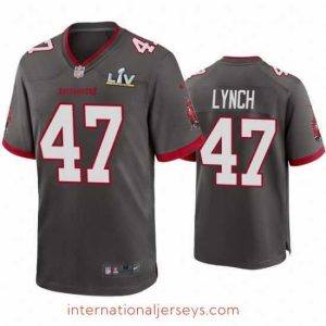 Superb John Lynch Buccaneers Pewter Super Bowl Lv Game Jersey