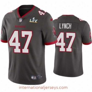 Outstanding John Lynch Buccaneers Pewter Super Bowl Lv Vapor Limited Jersey