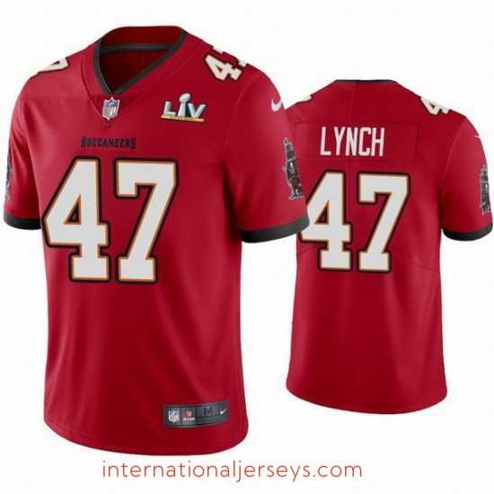 Exquisite John Lynch Buccaneers Red Super Bowl Lv Vapor Limited Jersey