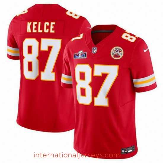 Superior Kansas City Chiefs 87 Travis Kelce Red 2023 F.U.S.E Vapor Untouchable Limited Stitched 2024 Super Bowl LVIII Jersey
