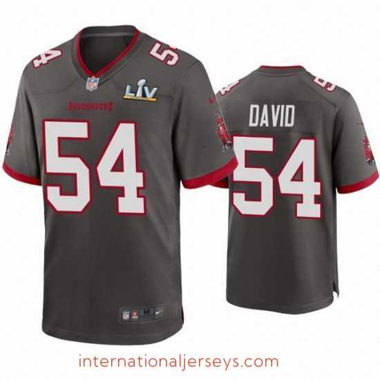 Top notch Lavonte David Buccaneers Pewter Super Bowl Lv Game Jersey