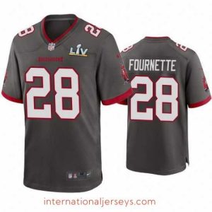 Superb Leonard Fournette Buccaneers Pewter Super Bowl Lv Game Jersey