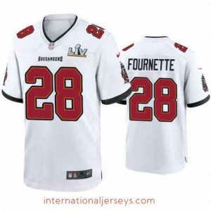 Top notch Leonard Fournette Buccaneers White Super Bowl Lv Game Jersey