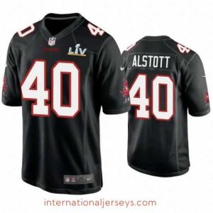 Finest Mike Alstott Buccaneers Black Super Bowl Lv Game Fashion Jersey