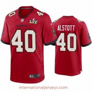 Outstanding Mike Alstott Buccaneers Red Super Bowl Lv Game Jersey