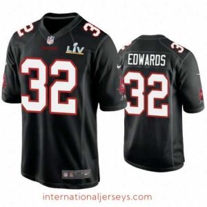 Premium Mike Edwards Buccaneers Black Super Bowl Lv Game Fashion Jersey