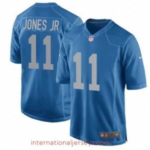 Superb Nike Detroit Lions 11 Marvin Jones Jr Game Blue Alternate NFL Jersey