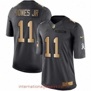 Outstanding Nike Detroit Lions 11 Marvin Jones Jr Limited BlackGold Salute to Service NFL Jersey
