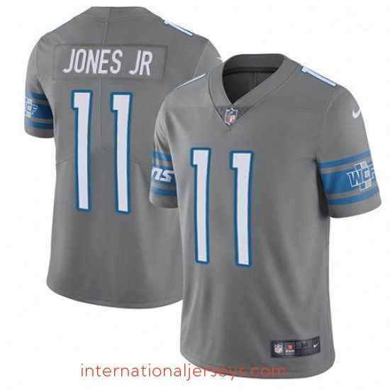 Exceptional Nike Detroit Lions 11 Marvin Jones Jr Limited Steel Rush Vapor Untouchable NFL Jersey