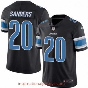 High quality Nike Detroit Lions 20 Barry Sanders Limited Black Rush Vapor Untouchable NFL Jersey