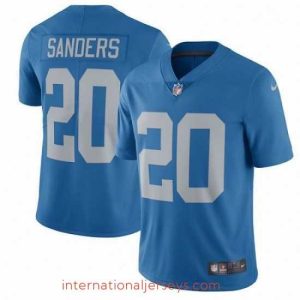 Premium Nike Detroit Lions 20 Barry Sanders Limited Blue Alternate Vapor Untouchable NFL Jersey