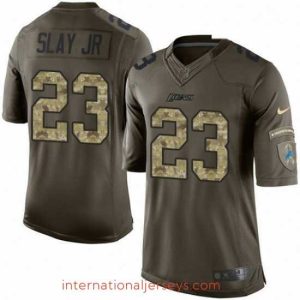 Superb Nike Detroit Lions 23 Darius Slay Jr Elite Green Salute to Service NFL Jersey