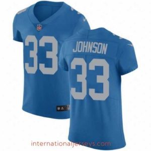Outstanding Nike Detroit Lions 33 Kerryon Johnson Blue Alternate Vapor Untouchable Elite Player NFL Jersey