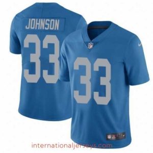 Superb Nike Detroit Lions 33 Kerryon Johnson Blue Alternate Vapor Untouchable Limited Player NFL Jersey