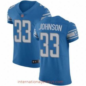 Deluxe Nike Detroit Lions 33 Kerryon Johnson Blue Team Color Vapor Untouchable Elite Player NFL Jersey