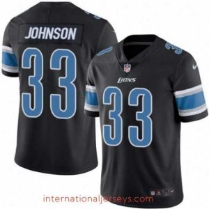 Exceptional Nike Detroit Lions 33 Kerryon Johnson Limited Black Rush Vapor Untouchable NFL Jersey