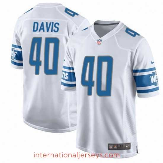 Exquisite Nike Detroit Lions 40 Jarrad Davis Game White NFL Jersey