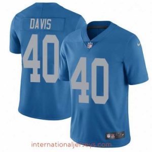 Exceptional Nike Detroit Lions 40 Jarrad Davis Limited Blue Alternate Vapor Untouchable NFL Jersey