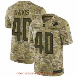 Finest Nike Detroit Lions 40 Jarrad Davis Limited Camo 2018 Salute to Service NFL Jersey