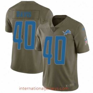 High quality Nike Detroit Lions 40 Jarrad Davis Limited Olive 2017 Salute to Service NFL Jersey