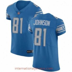 Superb Nike Detroit Lions 81 Calvin Johnson Light Blue Team Color Vapor Untouchable Elite Player NFL Jersey