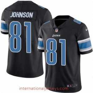 High quality Nike Detroit Lions 81 Calvin Johnson Limited Black Rush Vapor Untouchable NFL Jersey