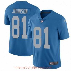 Superb Nike Detroit Lions 81 Calvin Johnson Limited Blue Alternate Vapor Untouchable NFL Jersey