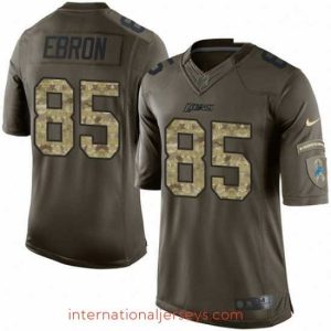 Superior Nike Detroit Lions 85 Eric Ebron Elite Green Salute to Service NFL Jersey