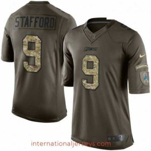 Superb Nike Detroit Lions 9 Matthew Stafford Elite Green Salute to Service NFL Jersey