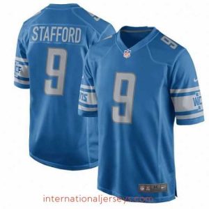 Finest Nike Detroit Lions 9 Matthew Stafford Game Light Blue Team Color NFL Jersey