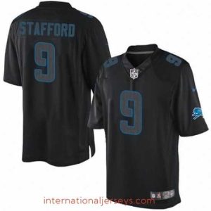 Premium Nike Detroit Lions 9 Matthew Stafford Limited Black Impact NFL Jersey