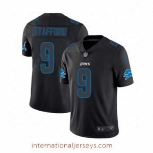 Top notch Nike Detroit Lions 9 Matthew Stafford Limited Black Rush Impact NFL Jersey