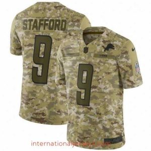 Finest Nike Detroit Lions 9 Matthew Stafford Limited Camo 2018 Salute to Service NFL Jersey