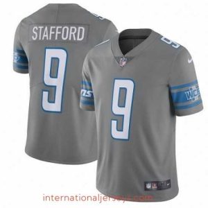 Exquisite Nike Detroit Lions 9 Matthew Stafford Limited Steel Rush Vapor Untouchable NFL Jersey