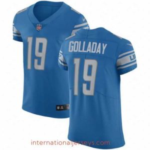Top notch Nike Lions #19 Kenny Golladay Blue Team Color Stitched NFL Vapor Untouchable Elite Jersey