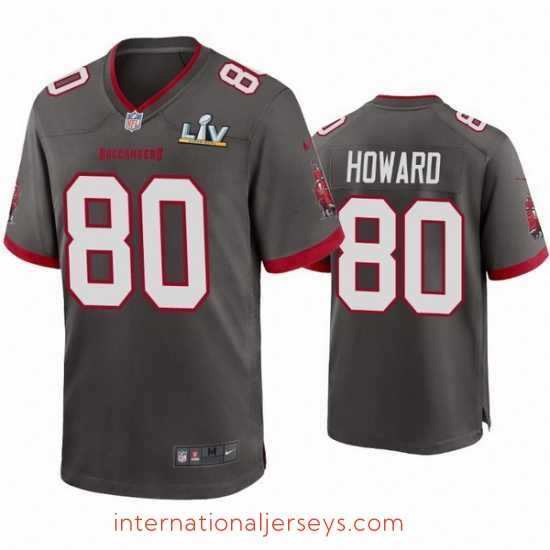High quality O.J. Howard Buccaneers Pewter Super Bowl Lv Game Jersey
