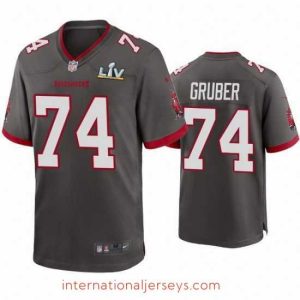 Outstanding Paul Gruber Buccaneers Pewter Super Bowl Lv Game Jersey