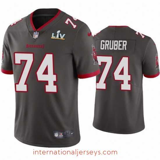 Outstanding Paul Gruber Buccaneers Pewter Super Bowl Lv Vapor Limited Jersey