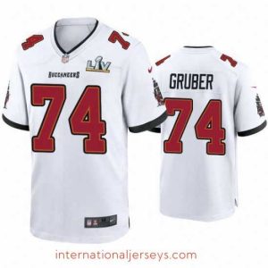 Superb Paul Gruber Buccaneers White Super Bowl Lv Game Jersey