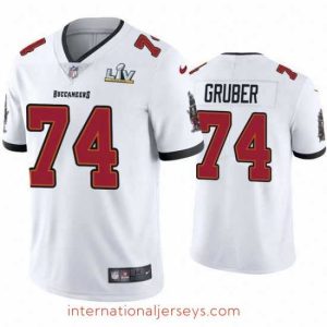 Deluxe Paul Gruber Buccaneers White Super Bowl Lv Vapor Limited Jersey