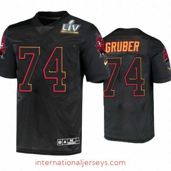 High quality Paul Gruber Tampa Bay Buccaneers Black Super Bowl Lv Jersey